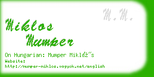 miklos mumper business card